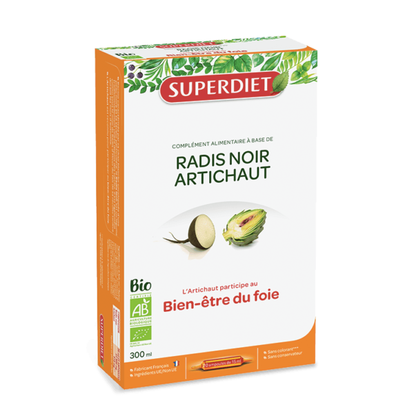 Radis noir artichaut boite de 20 ampoules