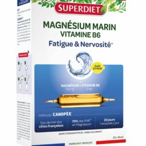 Magnesium marin et vitamine B6 boite de 20 ampoules