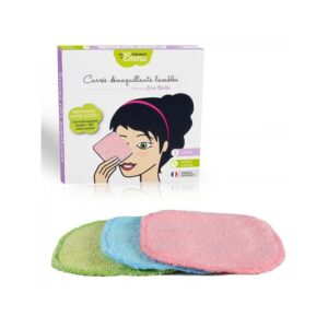 3 carrés démaquillants bambou couleur