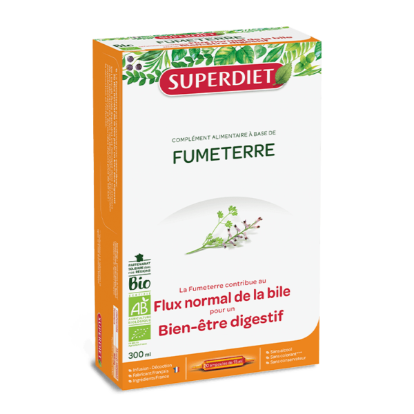 Fumeterre boite de 20 ampoules