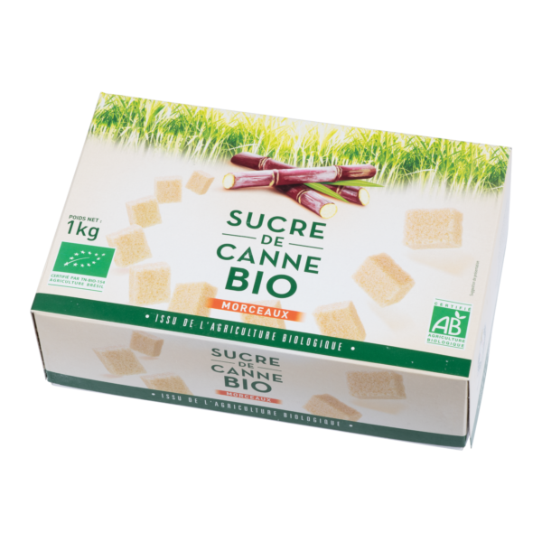 Sucre de canne non raffiné en morceaux  1kg