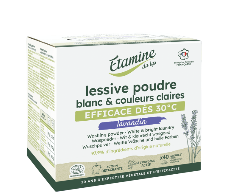 Lessive poudre linge blanc et couleur 2kg