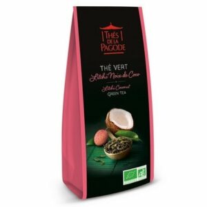 Thé vert Litchi Noix de Coco sachet de 100g