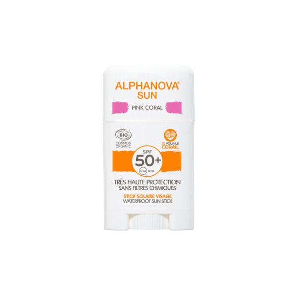 Stick solaire rose très haute protection visage SFP50+ 12g