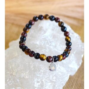 Bracelet Oeil de Tigre de Taureau et de Faucon Perles rondes 6 mm