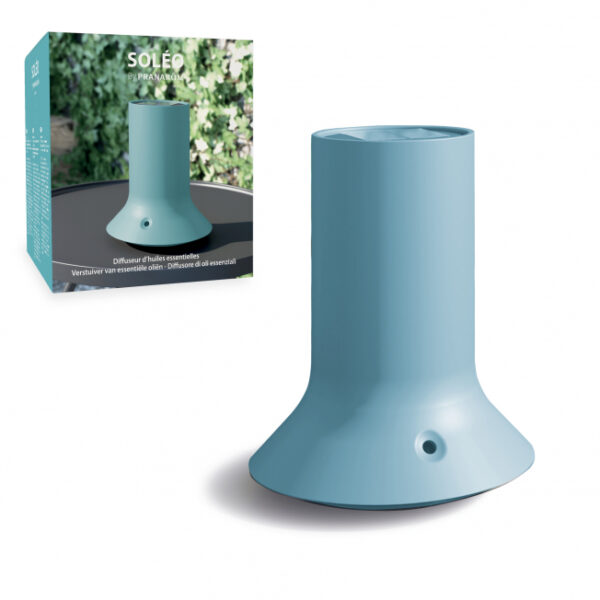 Soleo bleu : Diffuseur Sans fil - Batterie rechargeable et cellule solaire intégrée