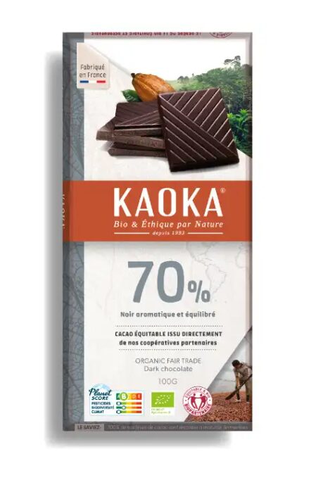 Chocolat noir 70% cacao 100g