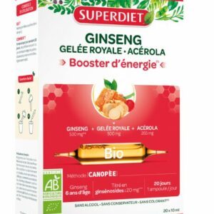 Ginseng Gelée royale Acérola boite de 20 ampoules+10 gratuites