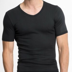 T-shirt col v homme M/5/noir