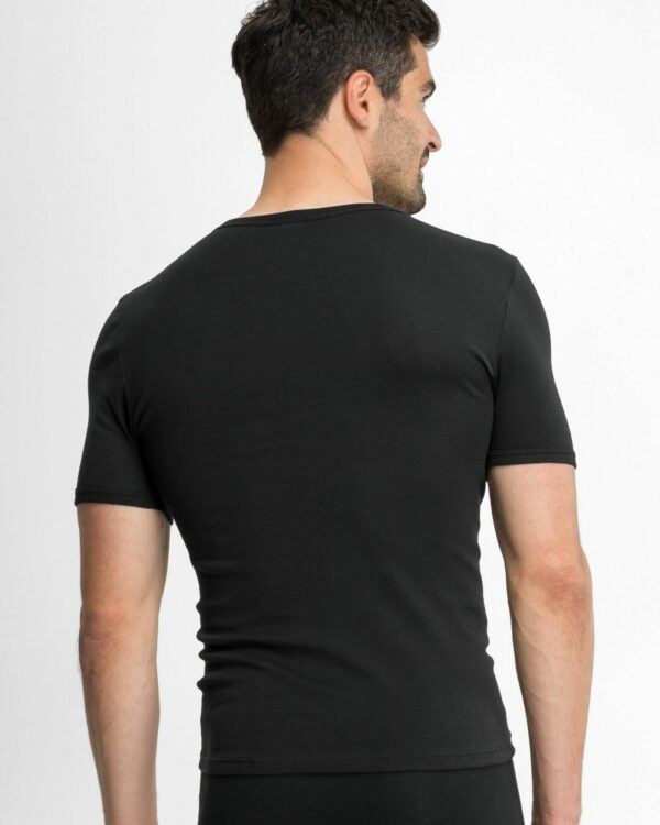 T-shirt col v homme X/7/noir – Image 3
