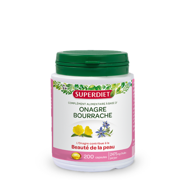 Huile d'onagre et bourrache boite de 200 capsules