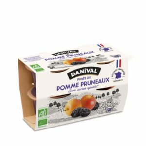 Purée pomme pruneau 100% France 4 x 100g