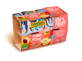 Purée pomme pêche 100% France 4 x 100g