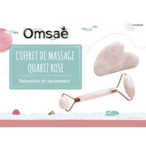 Coffret de massage quartz rose