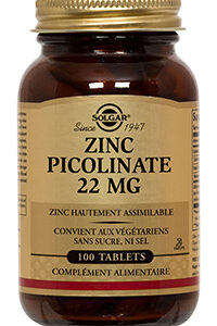 Zinc picolinate 22mg boite de 100 tablets