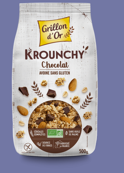 Krounchy chocolat avoine sans gluten 500g - Destination BIO