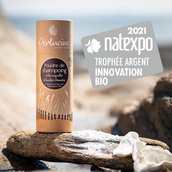 Poudre de shampoing à la coquille d'huitre blanche tube de 70g