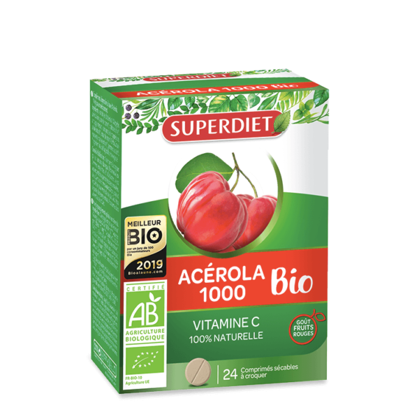 Acérola bio 1000 boite de 24 comprimés