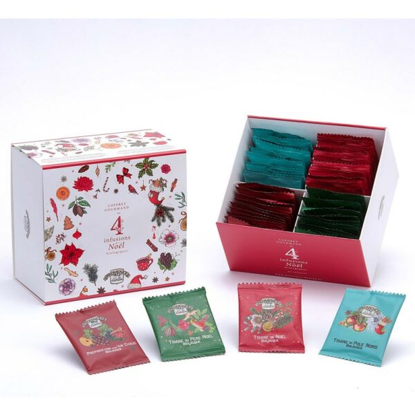 Coffret Gourmand de Noël 4 saveurs boite de 40 sachets – Image 2