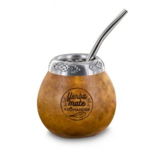 Calebasse traditionelle 200ml + paille pour maté