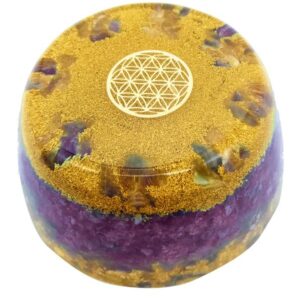 Tower Buster orgonite Améthyste Fleur de vie