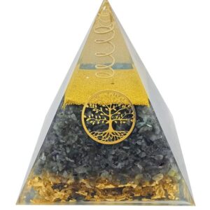 Pyramide orgonite Labradorite Arbre de vie