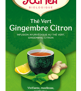 Thé vert Gingembre citron boite de 17 sachets