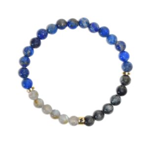 Bracelet chakra du 3ème oeil perles rondes 6mm