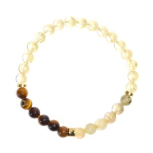 Bracelet chakra du plexus solaire perles rondes 6mm