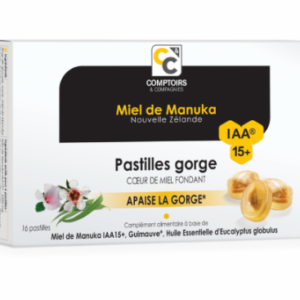 Pastilles coeur fondant au miel de Manuka boite de 16 pastilles