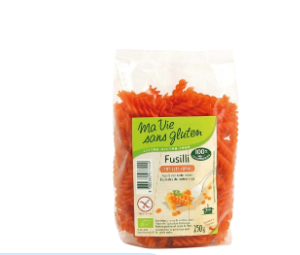 Fusilli lentilles corail sans gluten 250g