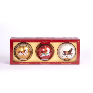 Coffret 3 boules de Noël boite de tisanes