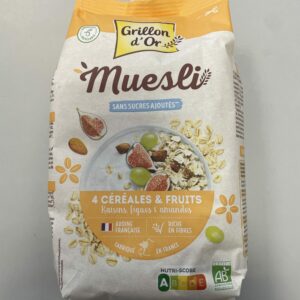 Muesli 4 céréales et fruits 500g