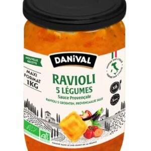 Raviolis 5 légumes sauce provençale format maxi bio 1kg