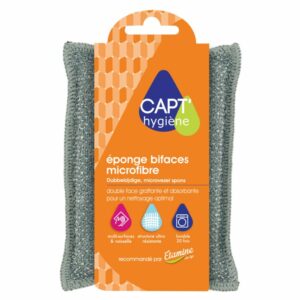 Eponge microfibre biface Capt'hygiène